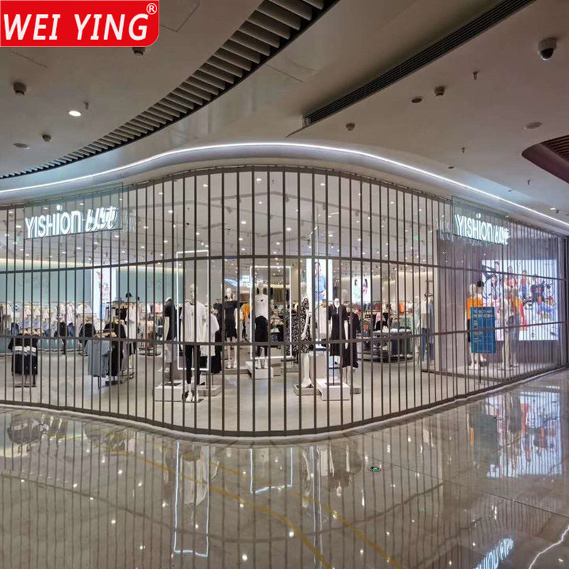 铝合金透明水晶折叠门店铺商场推拉门侧拉弧形pvc折叠门折闸厂家