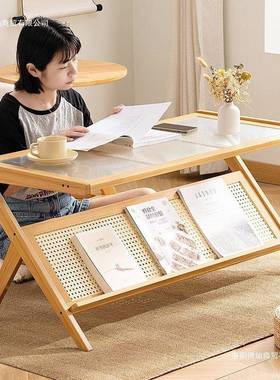 茶几厅家用玻MKD璃茶桌茶台小台户型阳客实木极简025新款2轻奢感