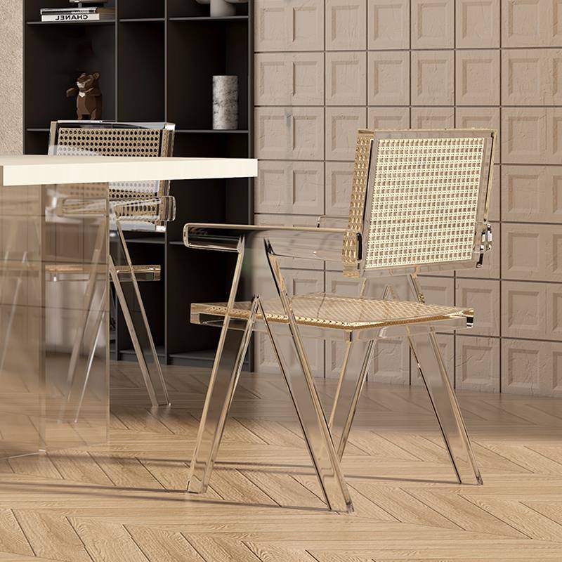 9U现代昌加尔亚克力0012透明餐晶桌椅迪子家中用古靠背椅极简水客