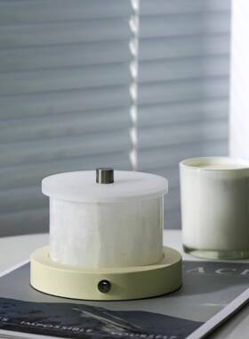 极三简设几计感天然云石充电色调节LD灯床头柜E台灯样T634板间边