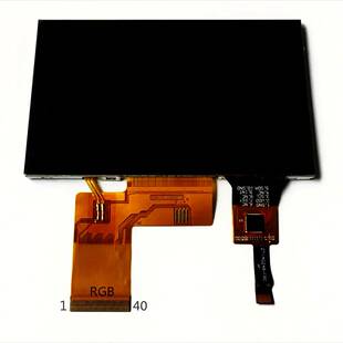 4.3寸800X480分辨率IPS液晶屏，贴合4.3寸电容触摸屏，RGB接口
