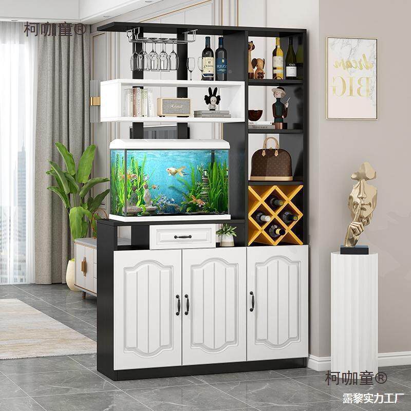 入户关柜179鱼缸柜客餐厅酒柜隔断柜欧式轻奢门进厅屏麦风柜门太