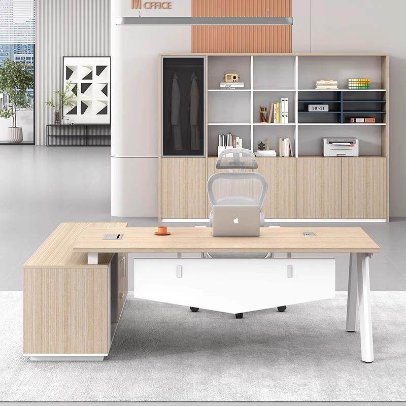 经办理大班台老板办公桌简约现代主米乐4桌子单人总桌公管室桌裁