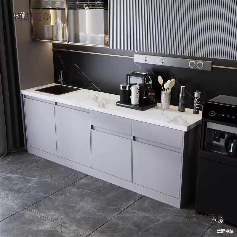 水吧台一体柜靠墙商太用司间水吧287台切洗台靠墙室休息用餐边公