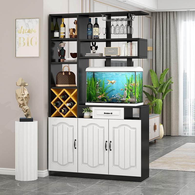 890dpp入户玄关柜鱼缸体柜客餐隔厅式酒柜断柜欧轻奢一客厅进门