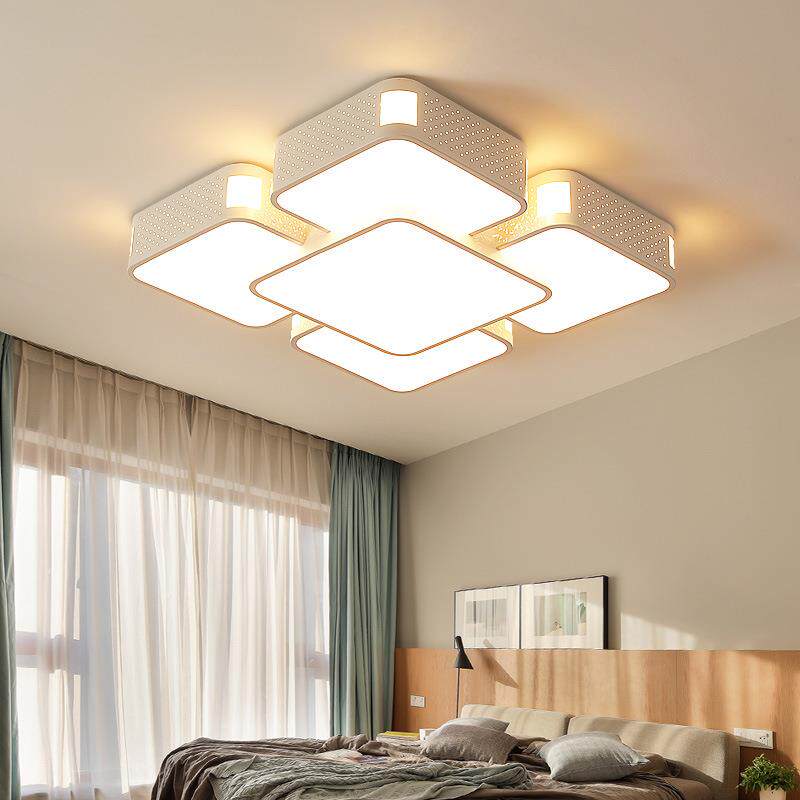 新款客灯简约现厅代吸623大气长家方形用led顶灯具卧室灯饰