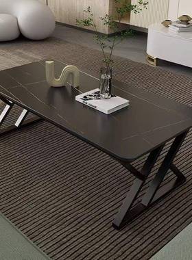 轻岩茶LRM几客厅家用方形餐桌小户型接板待室茶台餐厅餐桌60长c奢