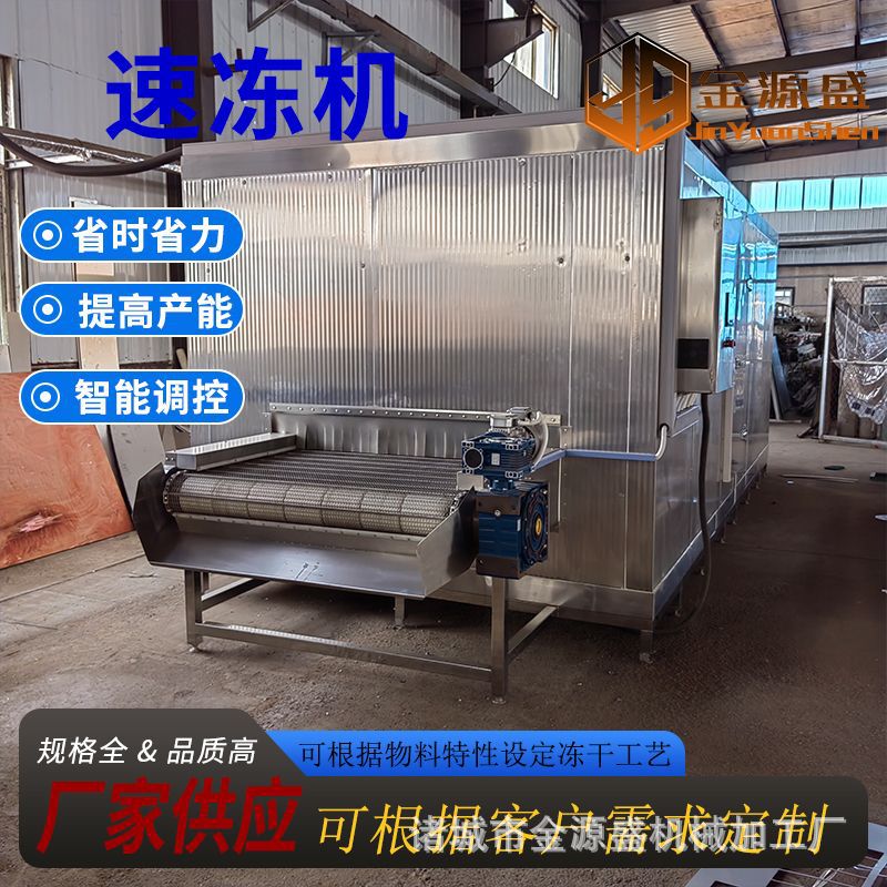 厂家制造商用大型速冻设备 全自动海鲜水饺包子隧道式速冻机