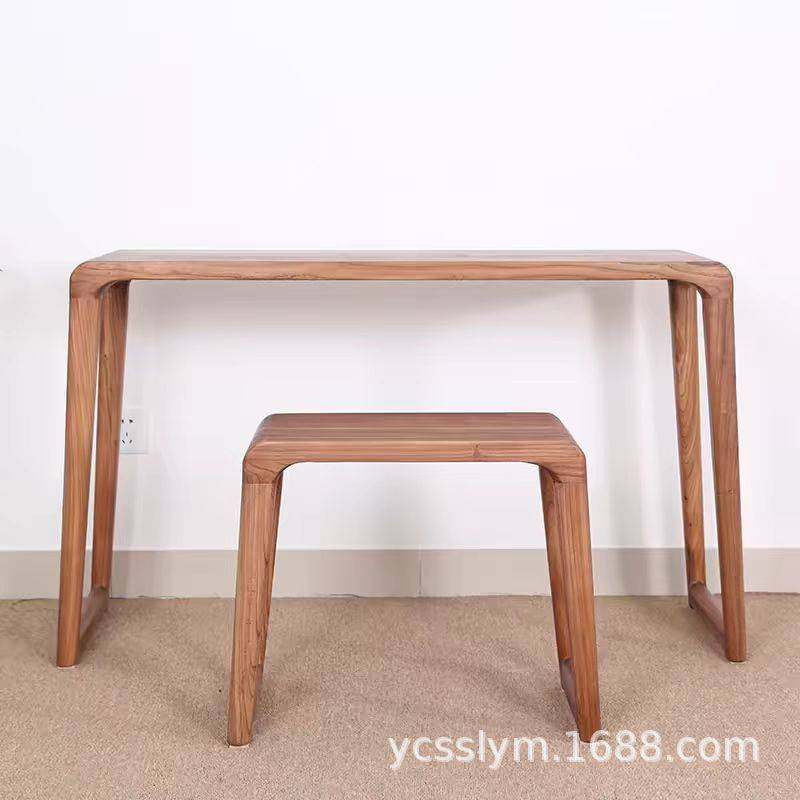 定 制古琴桌凳实木古琴桌琴桌书桌一体书桌抄经桌椅老榆木榫卯