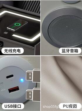 智6848保床头柜带险柜多功能带家能用音响无线充保险箱卧室床边柜