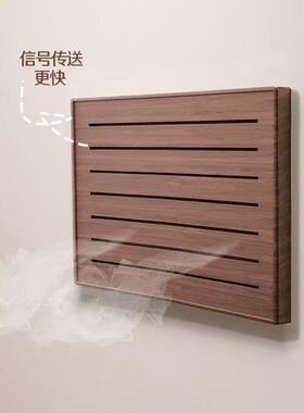 黑胡桃实木媒弱电箱装饰盖体电表箱多网线板盒75092壁画遮挡箱免