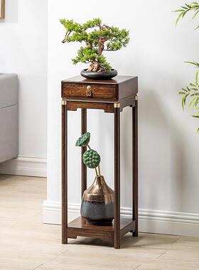 中JMH61081式花架台花架置物架实木架花架地子花盆阳客厅落式花台