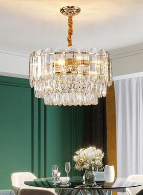 0轻奢吊灯水晶后现代客厅灯简约大气餐卧室65182厅灯224年新款灯
