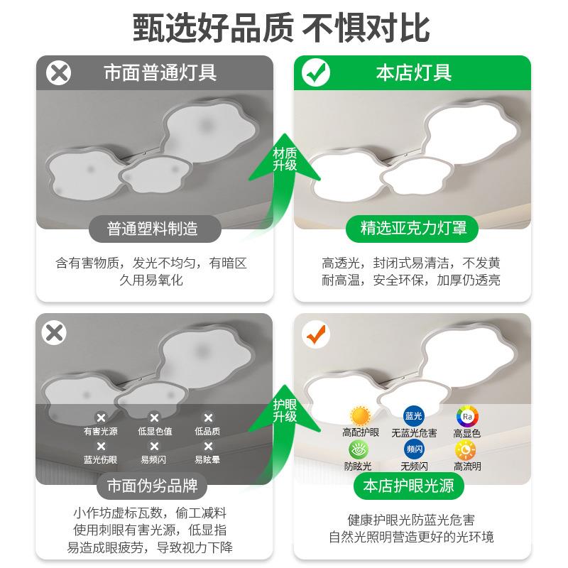 谱全光护眼云代朵客简厅吸顶灯主灯现约卧室吸YPL顶灯广东中山灯