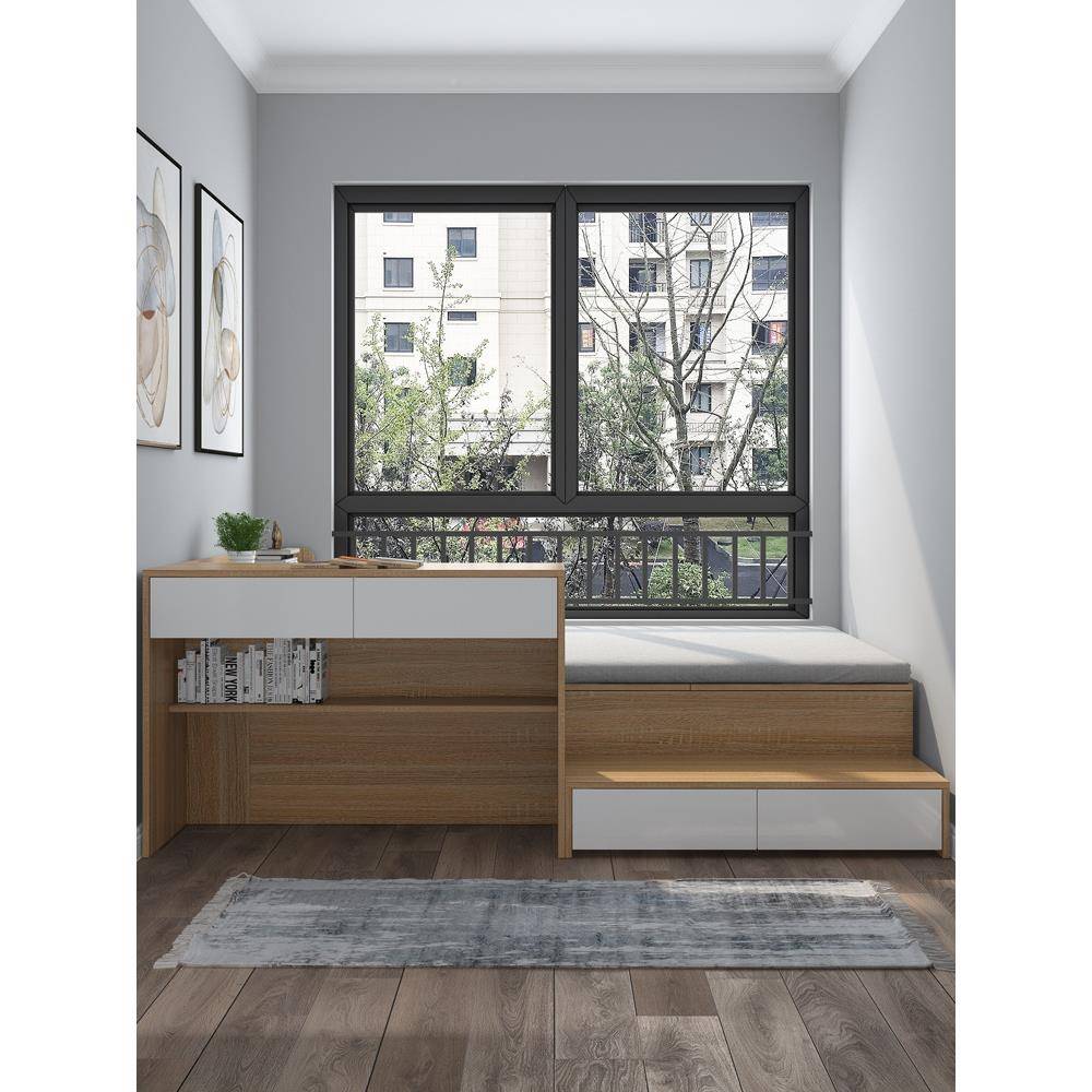 5Y组A1榻榻现米代简约书桌踏步小户型卧床室F765MT6S家具合储物收