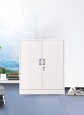 A1料0LF756T765分双节铁门对开矮下柜办公铁皮文柜带锁资档案件柜