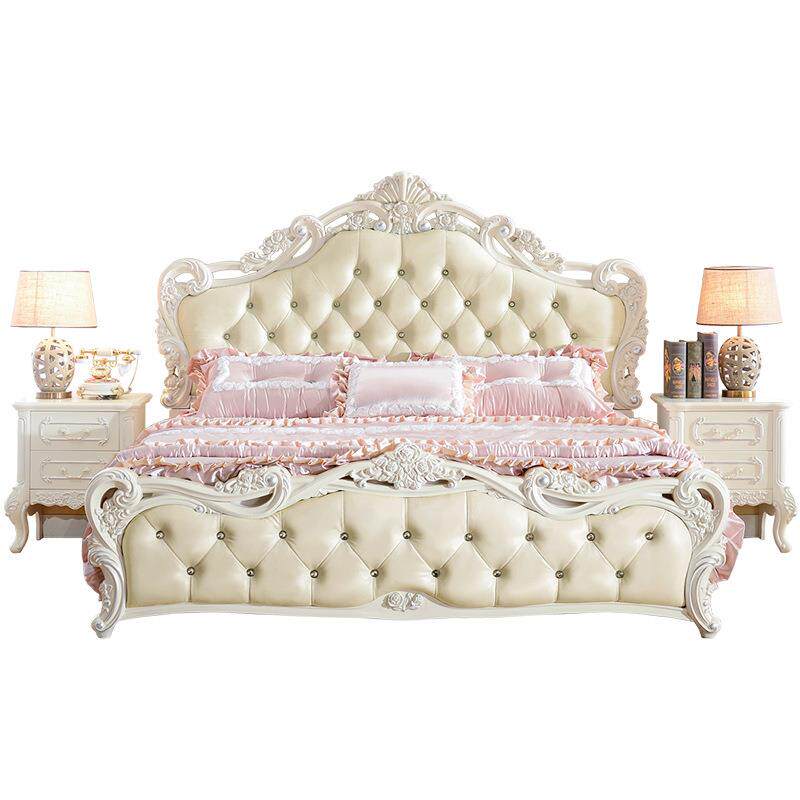欧式床主卧现代简欧实木婚床公主双人1.8米床ANV太子床奢华家具套