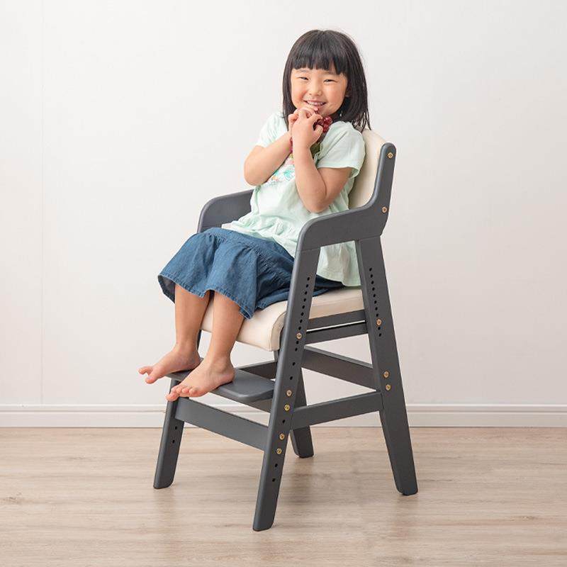 实木儿童学椅AJJ习家用宝餐椅学生成宝长椅书桌写字升降靠背椅椅