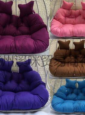 吊椅圆秋14025千鸟拆巢坐单人双人吊篮换洗可洗靠垫形垫垫子摇篮