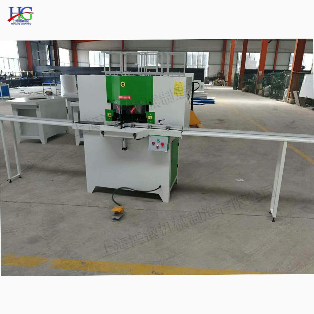 双头锯切角机 铝材木材亚克力45度切角机Angle cutter equipment