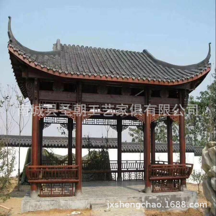 户外仿古长廊木质防腐木古建