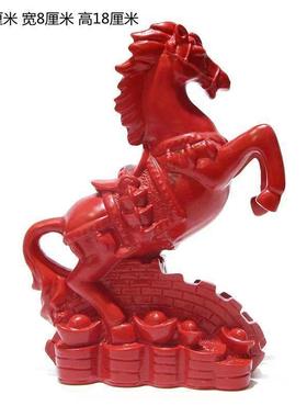 砂摆件马上发财公司家居客厅办公朱百室装工HEA饰艺品摆设红色马