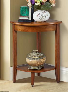 2929约实木角柜墙角置物架三柜客厅角多简层小边桌拐角地落边角柜