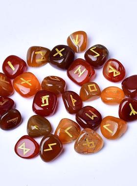 厂定家无品牌/晶直供天然水25尼颗不形卢恩字母符文如能量石亚马逊跨境