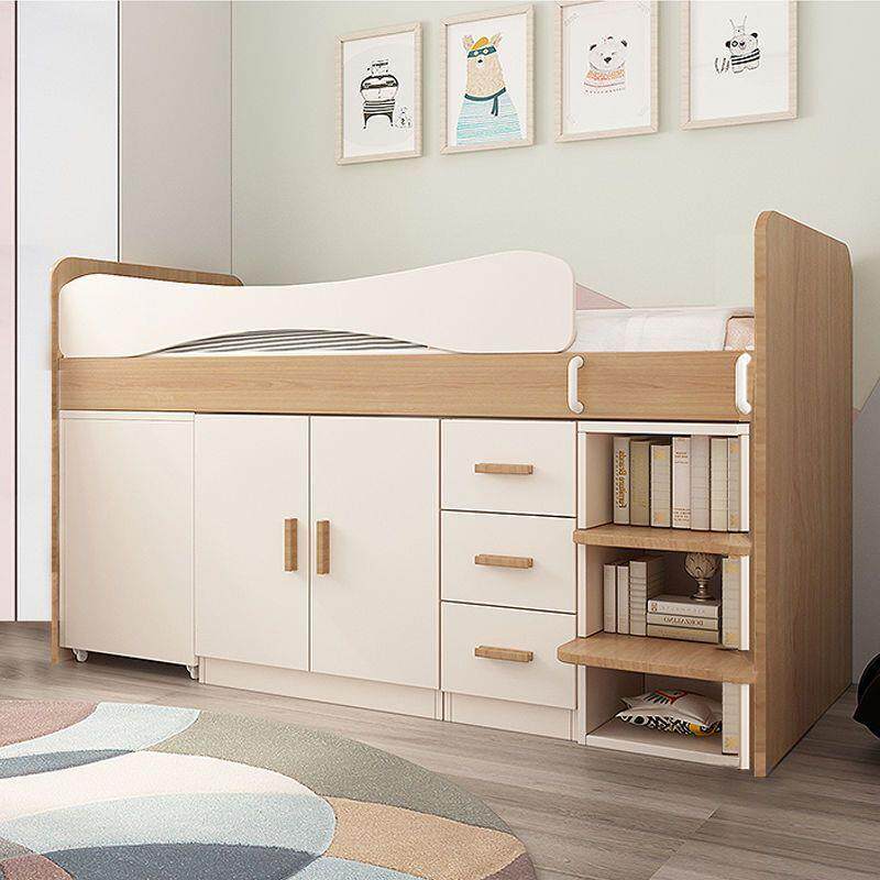 儿童半高床无品牌/.带书桌衣柜小户型储物多能09米1.2功床家具组