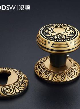 汉顿体全铜球形分卧门锁卫生间书酒店室室内门锁HT002F欧全铜开关