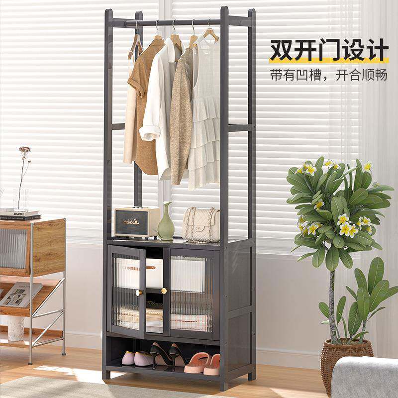出租房衣帽架落地床挂简衣边无品牌/子易家用室内床尾竹制衣柜收纳架架