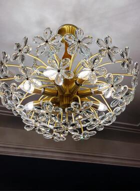 跨境梦幻水晶花灯法式田园美式复卧室61069厅衣帽间吊轻奢大餐气