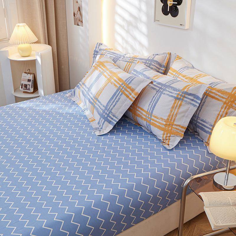 2025新款13372斜纹喷气全棉印品花件棉单床笠纯床TD-6005笠单单床