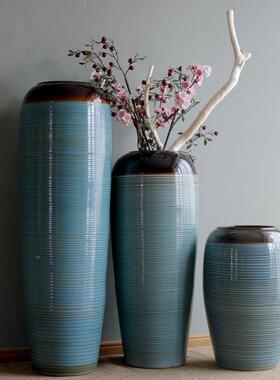 陶瓷釉落地花客插窑颜色变欧式厅酒店别墅摆件大插花创意20201127