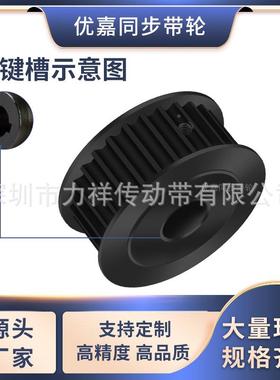 同步带轮S8M36齿钢A黑宽164/27内孔ARD齿12711516171928形带同齿
