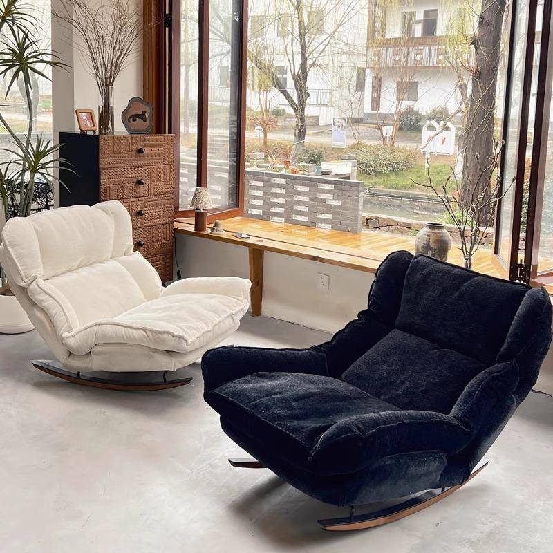 北欧客厅家用懒人单人蛋壳沙发椅旋转摇摇轻奢阳台休闲躺椅小户型