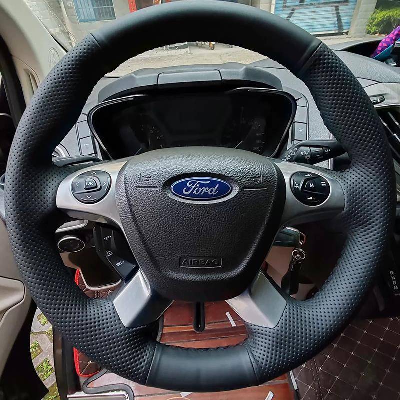 21-23款福特全顺方向盘套真皮18-20款途睿欧把套手缝专用全包款