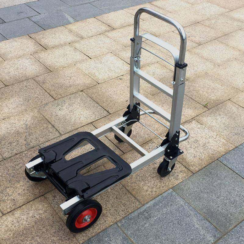 运折叠拉杆车搬家德国平板车加长手推车拉货手拉车便携设计铝合金