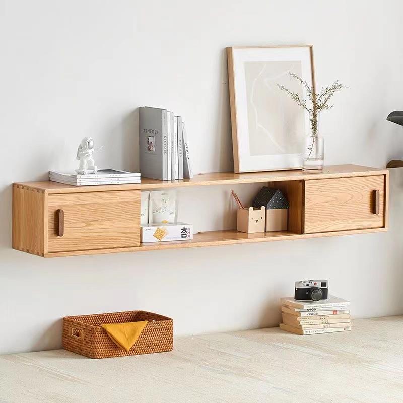 全实木北欧现代简约客厅壁挂电视柜小户型悬空吊柜H7082v