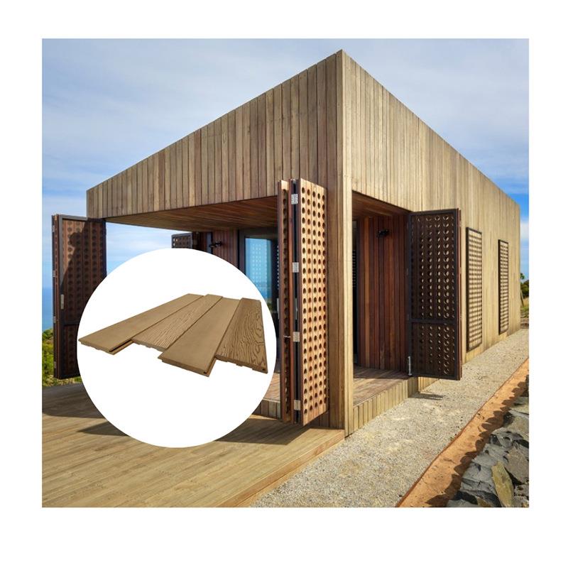 新型建筑木材工厂廉价红雪松外墙木板免漆素板工程用外墙木板