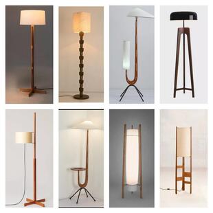 落地灯客厅沙发旁边摆件高级感复古灯护眼胡桃木创意卧室装饰台灯