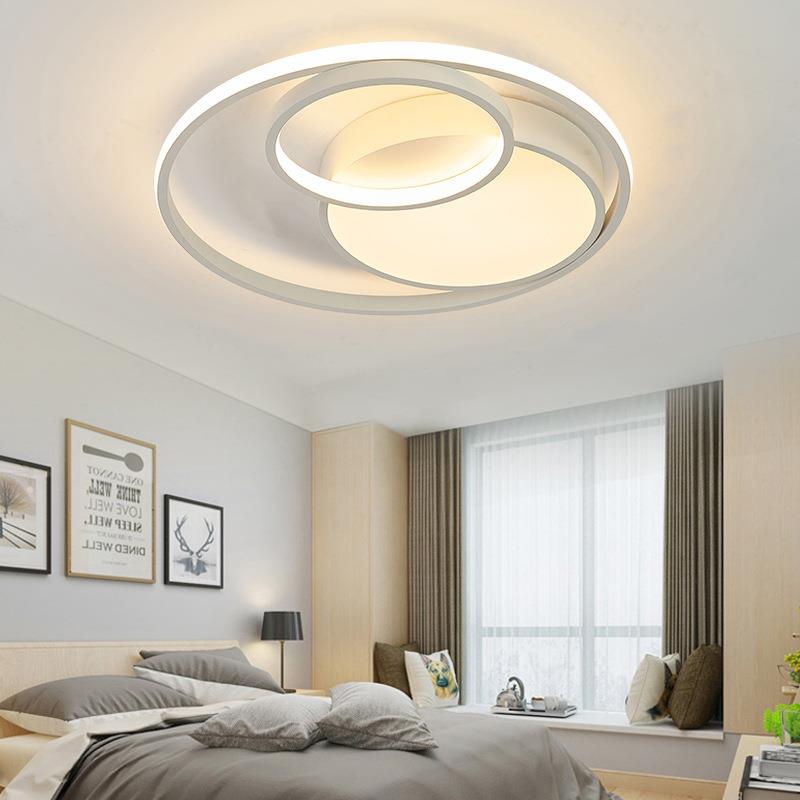 卧室灯简约现代led灯家用房间灯书房创意圆形温馨北欧吸顶灯