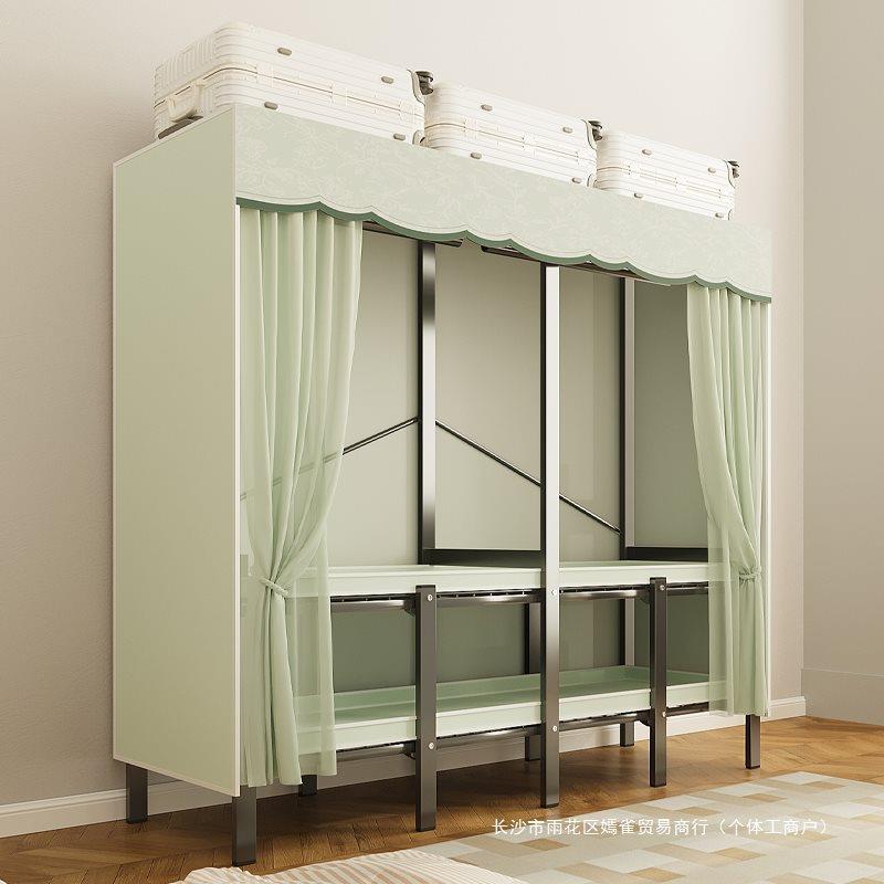 挂衣架落地卧室家用衣帽架房间衣架挂衣秋冬金属衣柜免安装布衣柜