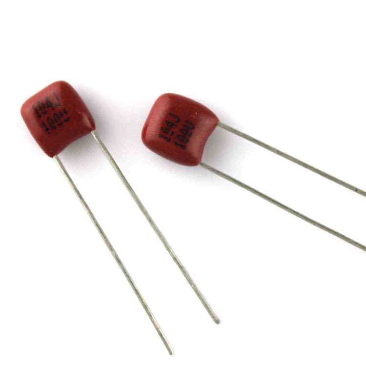 CL21X金属薄膜电容100V104J P5mm 104J100V节能灯 灭蚊灯高压电容