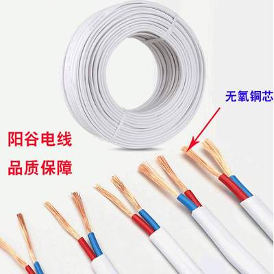 供应RVV护套线3*1.0平方铜芯家装用电源线国标阻燃阳谷电缆线