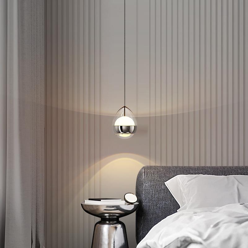 床头吊灯现代简约个性极简创意设计师餐厅饭厅吧台轻奢卧室氛围灯