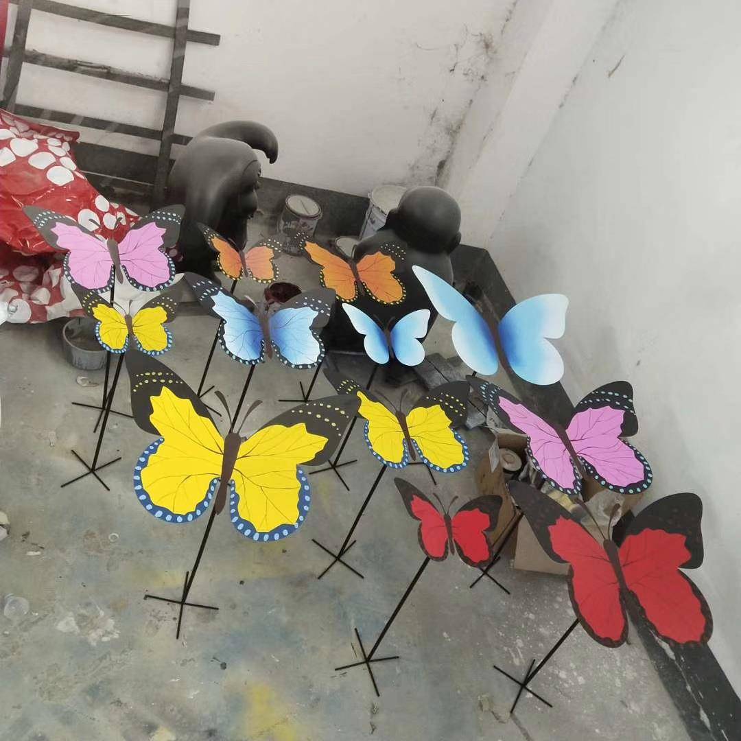 仿真动物金属户外玻璃钢蝴蝶别墅花园庭院装饰品园林景观雕塑小品