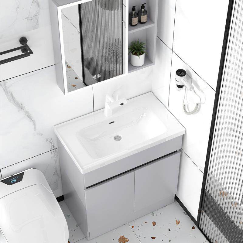 铝蜂窝浴室柜陶瓷一体盆现代简约洗手洗脸洗漱防水防潮浴室柜组合