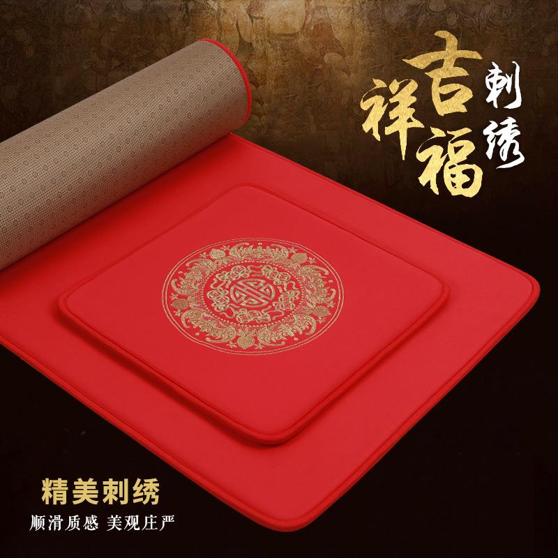 觉他禅修四季款精美刺绣大拜垫跪垫108拜忏垫子尺寸