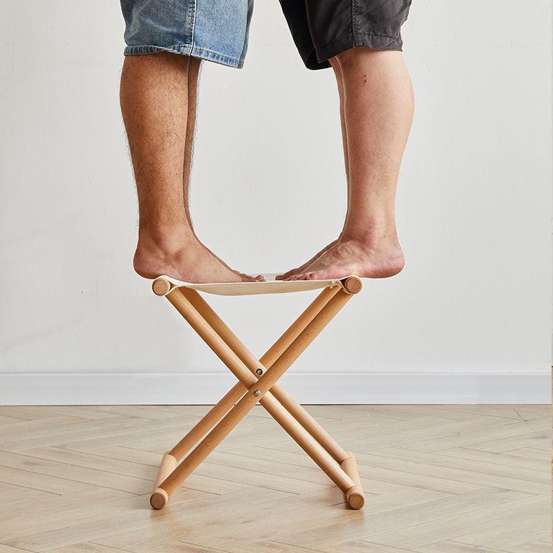 野营折叠椅马扎实木便携式户外折叠凳子板凳木头小马扎凳软座板凳